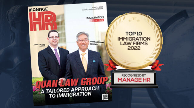 Quan Law Group Manage HR Magazine 2022 Award